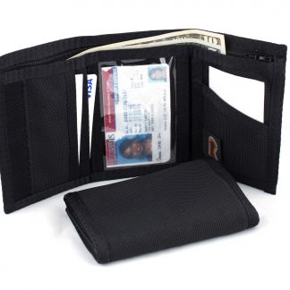 Trifold Wallet in Black Ballistic Nylon - 17PLW-BN-BLK