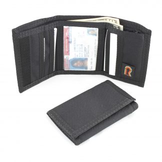 BLACK Trifold Wallet (Smaller Version) without Hook & Loop – 17TW-NV-BLK